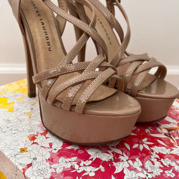 EUC Chinese Laundry Teaser Strappy Platform Heels size 7 - Picture 2 of 9